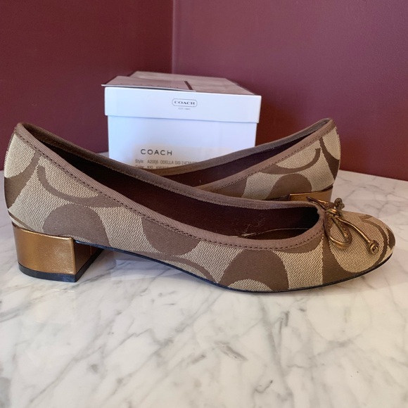 Coach Odella Signature Jacquard Logo Ballet Heel - Picture 2 of 4